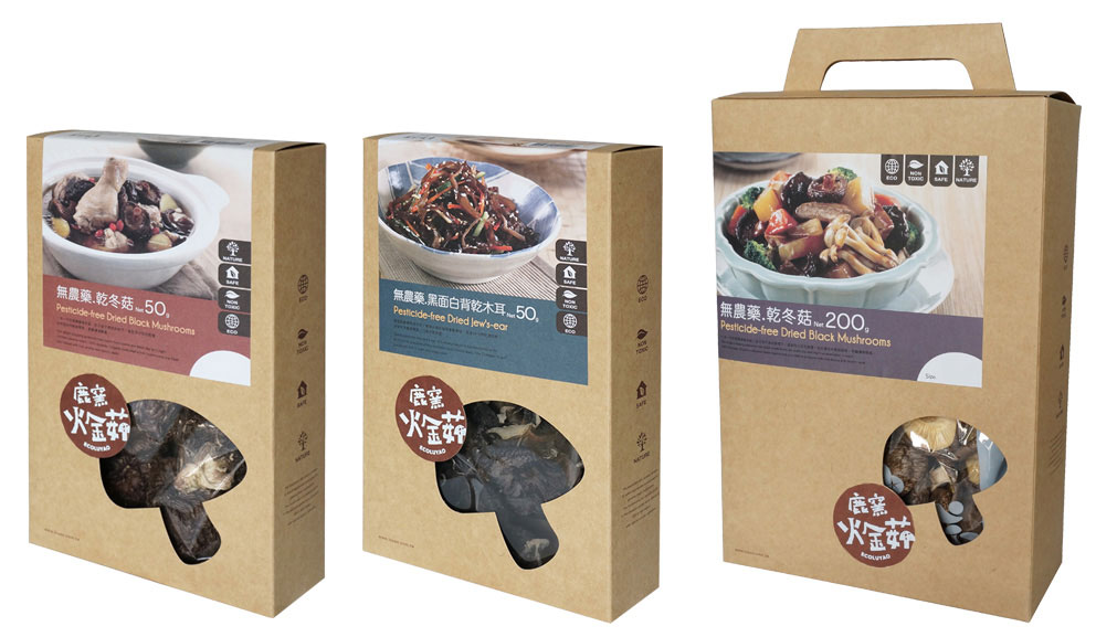 台湾鹿窑菇事Logo和包装设计