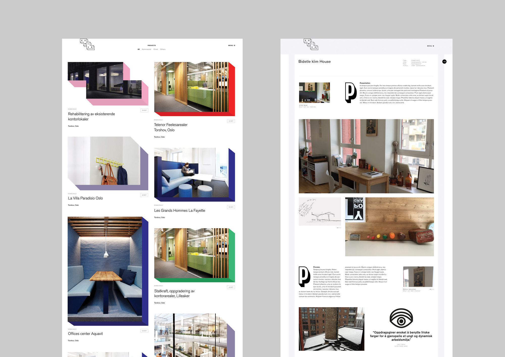 Romlab建筑和室内设计工作室视觉形象设计